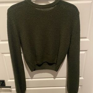 Lulu's Green Crew Neck Sweater Classic Knit